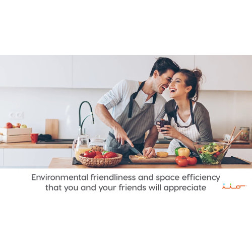 iio Retro 24" Bottom Freezer Refrigerator 12 cu. ft. Energy Star